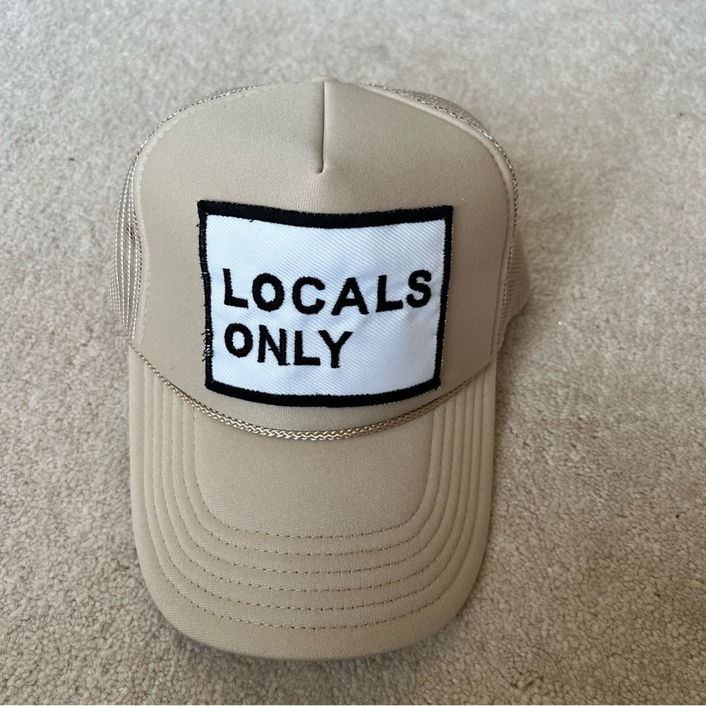 Locals Only Beige Trucker Hat